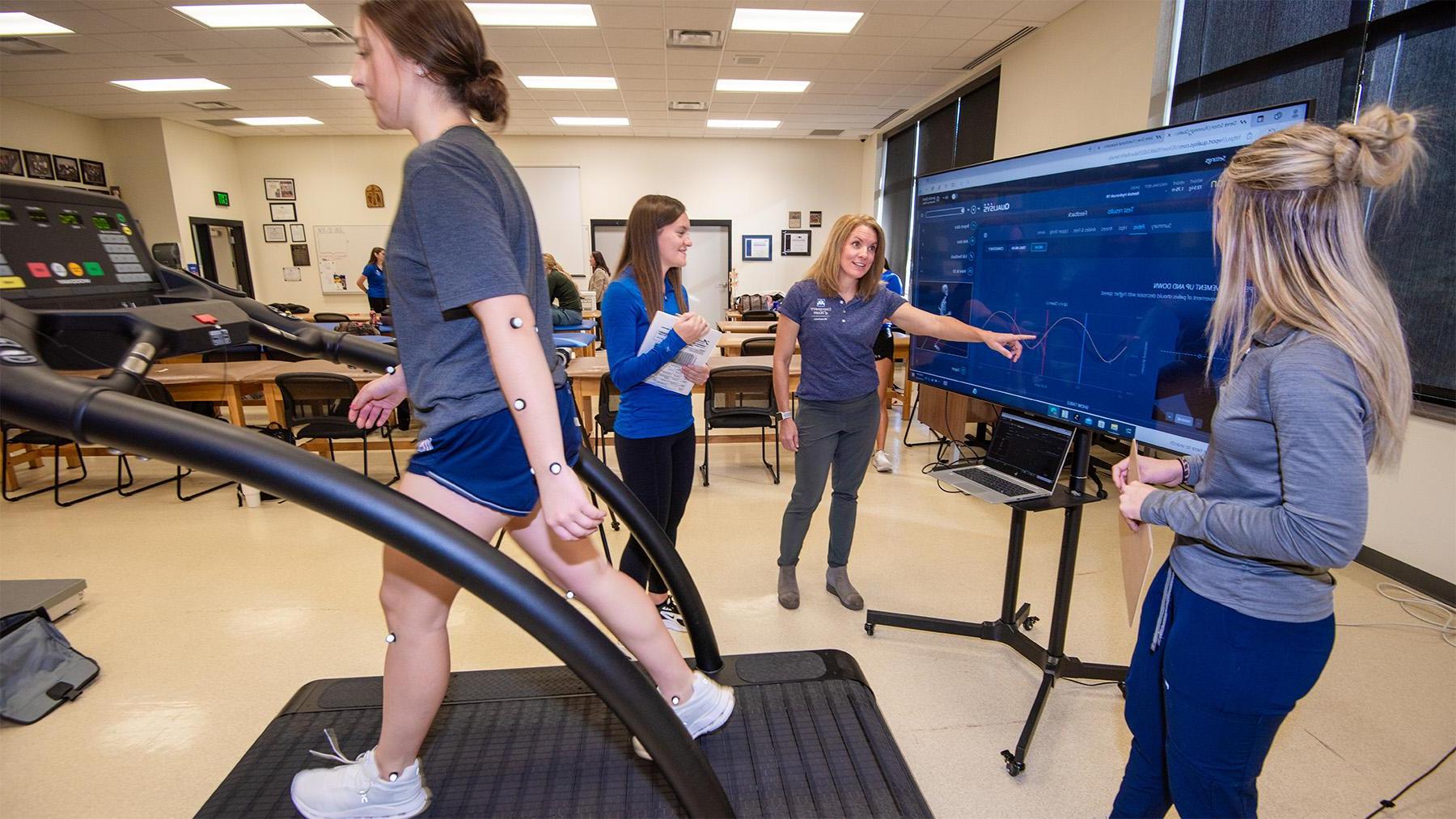 students working in a biomechanics lab